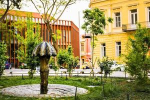 Tbilisi, Georgia, 2022 - statue of person with umbrella photo