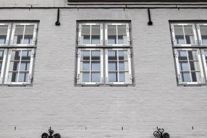 Beautiful old architecture of facades found in the small town Flensburg photo