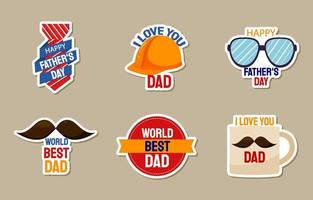 Happy Father's Day Sticker vector