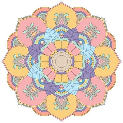 Doodle Mandala Asian Style Design