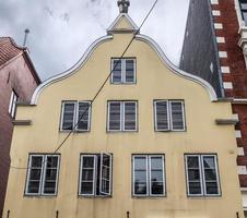 Beautiful old architecture of facades found in the small town Flensburg photo