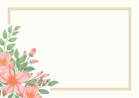 Greenery Watercolor floral background with brush and floral frame for horizontal banner, backdrop, wedding invitation, thank you card, wallpaper photo