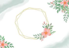 fondo floral de acuarela verde con pincel y marco floral para banner horizontal, telón de fondo, invitación de boda, tarjeta de agradecimiento, papel tapiz foto