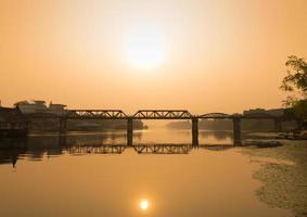 Natural view of Railway bridge over Kwai river photo