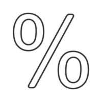 Percent linear icon. Thin line illustration. Percentage. Sale, discount offer. Contour symbol. Vector isolated outline drawing