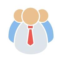 Top manager glyph color icon. Business team leader. Silhouette symbol on white background with no outline. Negative space. Vector illustration