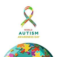 World Autism Awareness Day Illustration vector