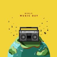 dia mundial de la musica vector