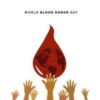 día mundial de la donación de sangre vector