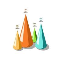 elementos de diseño infográfico vectorial 3d vector