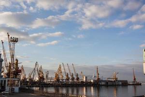 Big cargo terminal in sea port photo