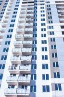 new white buildings and blue sky photo