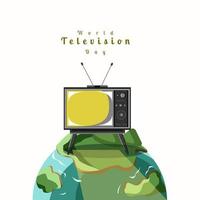 vector de ilustración del día mundial de la televisión