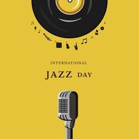 dia internacional del jazz vector