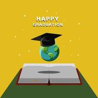 ilustración vectorial de graduación vector