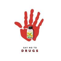 Say no to drugs vector