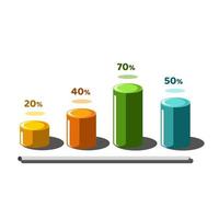 elementos de diseño infográfico vectorial 3d vector