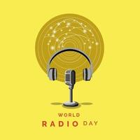 ilustración vectorial del día mundial de la radio vector