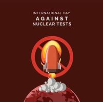 International Day Against Nuclear Tests vector