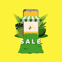 Vector illustration of discount sales