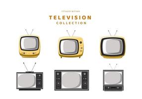 ilustración de vector de colección de televisión completa