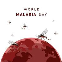 vector del día mundial de la malaria