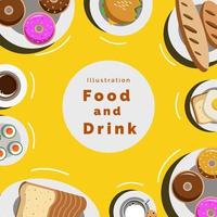 vector de ilustración de comida y bebida