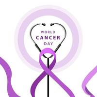 World Cancer Day Vector Illustration