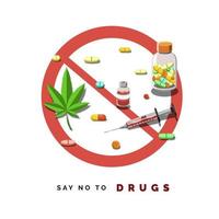 Say no to drugs vector