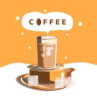 Ilustración de vector de diseño de café frío