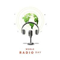 ilustración vectorial del día mundial de la radio vector