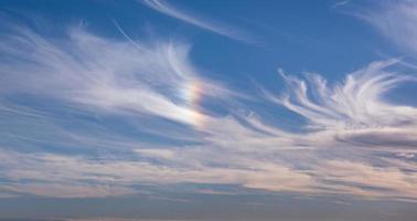 Beutiful background with clouds and sun, landscape with summer sunset photo