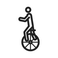 Unicycle Line Icon vector