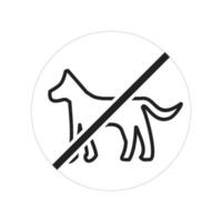 No Pets Icon vector