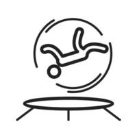 Trampoline Jumping Icon vector