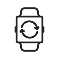 Watch Refresh Line Icon vector