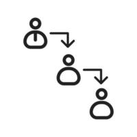 Chain of Command Line Icon vector