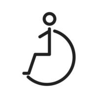 Disabled Person Line Icon vector