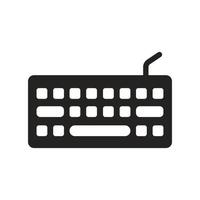 Ilustración del icono del teclado, diseño vectorial. vector