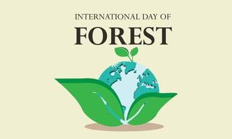 world forest day background illustration. vector