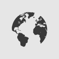 tierra, mundo, ilustración de icono de mapa. vector