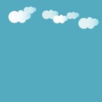 white and blue cloud background vector