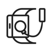 USB Charger Line Icon vector