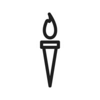 Torch Line Icon vector