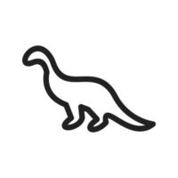 icono de línea de dinosaurio vector