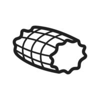 Smoked Ham Line Icon vector