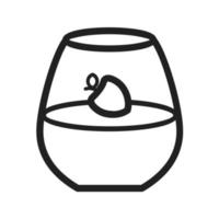 Panna Cotta Line Icon vector