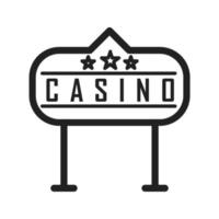 icono de línea de señal de casino vector