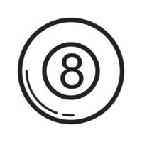 Pool Ball Line Icon vector