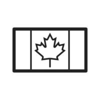 icono de línea de canadá vector